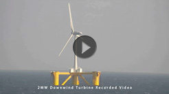 2MW downwind turbine recorded Video